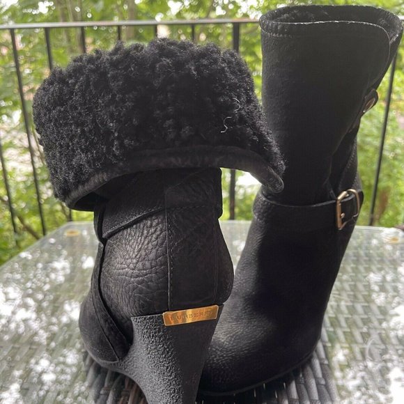 BURBERRY Fowler Shearling Wedge Ankle Boots - Picture 3 of 7
